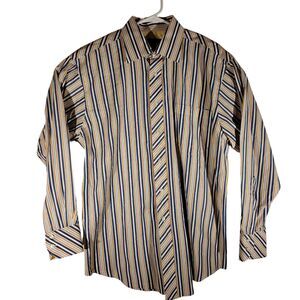 Ted Baker London dress shirt mens L Large rainbow striped 16 32/33 long sleeve